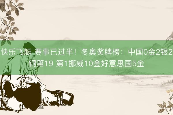 快乐飞艇 赛事已过半!冬奥奖牌榜:中国0金2银2铜第19 第1挪威10金好意思国5金