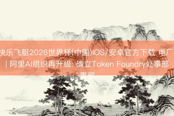 快乐飞艇2026世界杯(中国)IOS/安卓官方下载 电厂 | 阿里AI组织再升级: 确立Token Foundry处事部