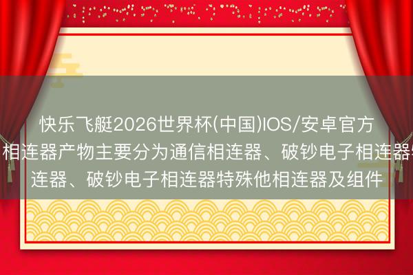 快乐飞艇2026世界杯(中国)IOS/安卓官方下载 意华股份: 公司相连器产物主要分为通信相连器、破钞电子相连器特殊他相连器及组件
